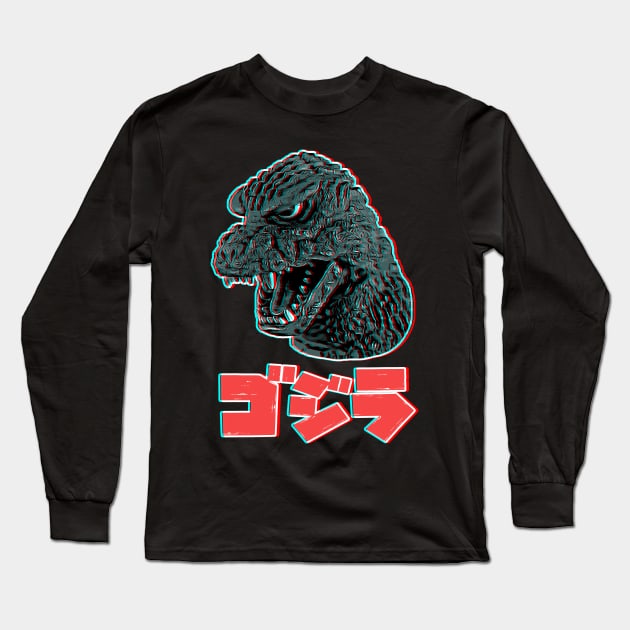 Giant Lizard Monster from Japan! Long Sleeve T-Shirt by creativespero